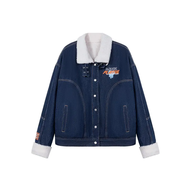 B.Duck Denim Jacket Women's Dark Denim Blue-0