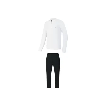 FILA Fitness Series Casual Sportswear Men's Starlight White Top+Pitch Black Bottom