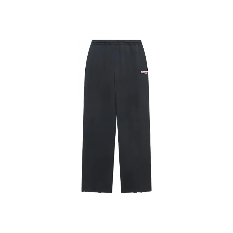 Balenciaga Knitted Sports Pants Loose Fit Style Women's Black-0