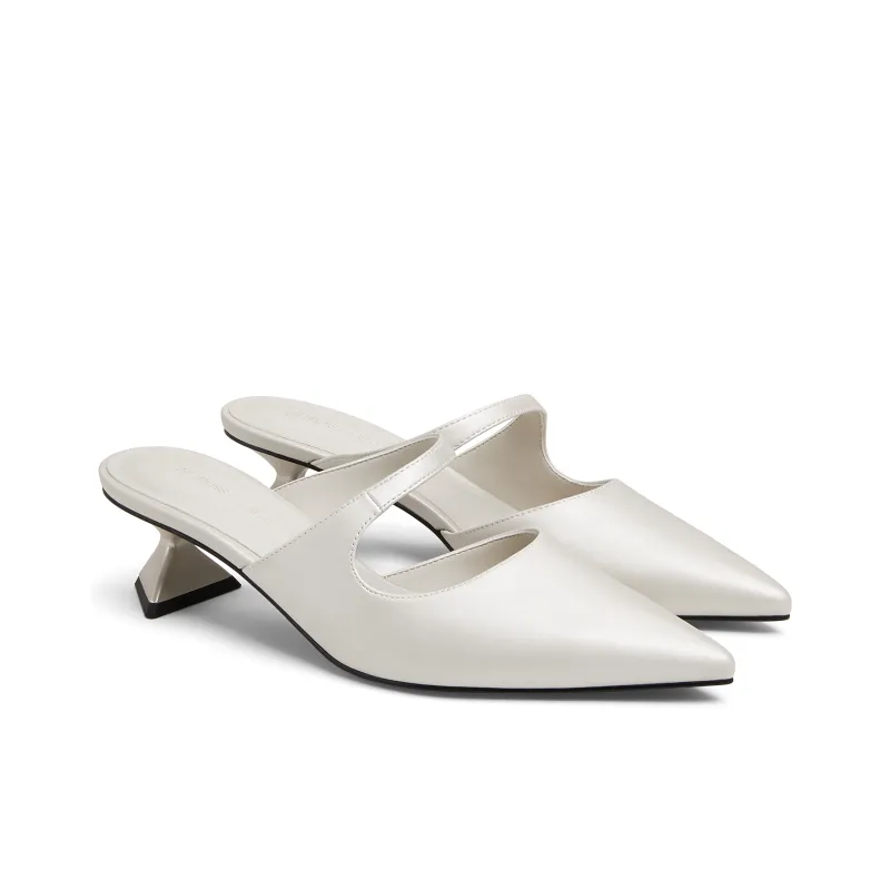 CHARLES&KEITH Composite Sole Closed Toe Slippers 4.5cm Women's-7