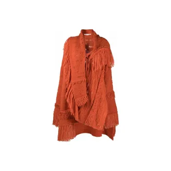 Stella McCartney Asymmetric Fringed Cape