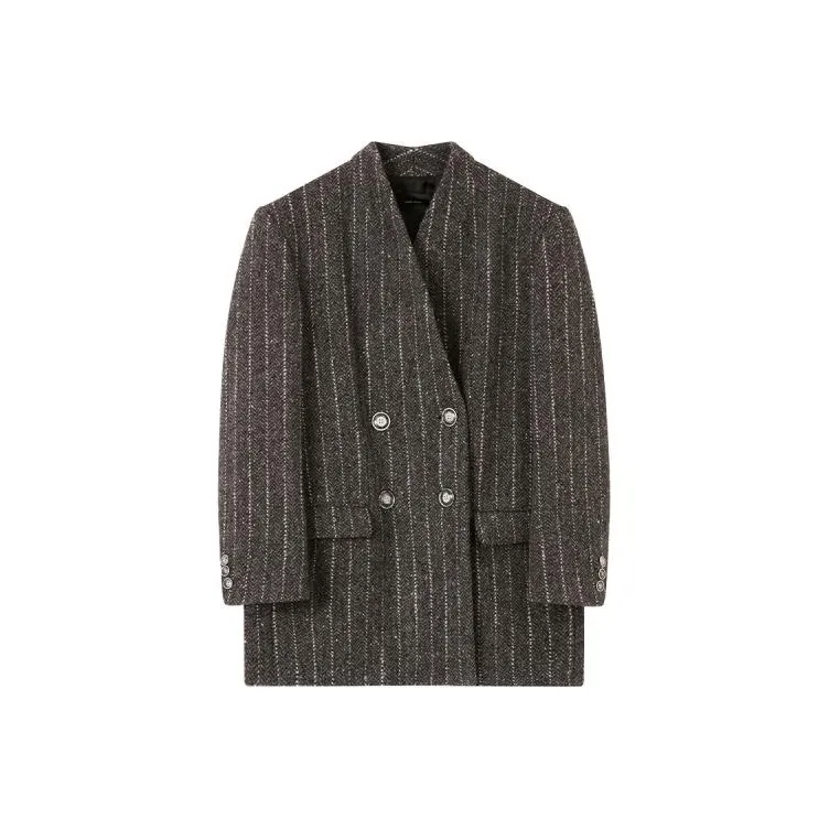 ISABEL MARANT Cropped Coats Women's Gray-0