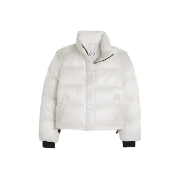 Hollister Puffer Jacket Women's Reflective White