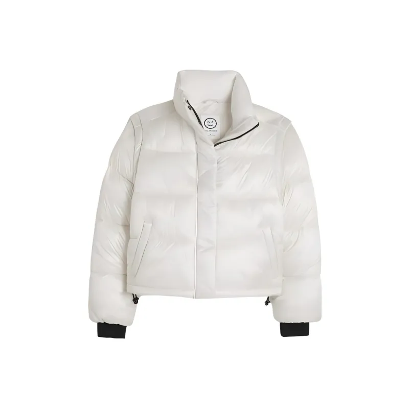 Hollister Puffer Jacket Women's Reflective White-0