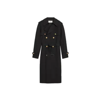 CELINE Trench Coats Women's Black