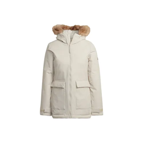 Adidas Puffer Jacket Women's Bauxite Brown