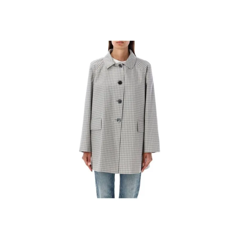 THOM BROWNE Check pattern Cropped Coat-0