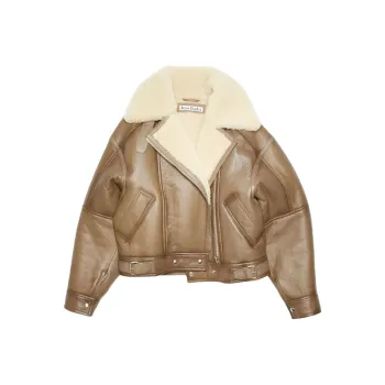 Acne Studios Leather Shearling Jacket