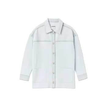 Sandro Denim Jackets Women's Sky Blue