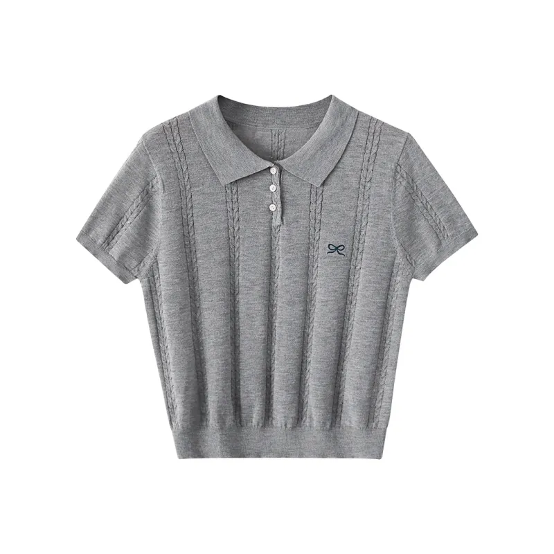 XIMENG Knitwear Women's Preppy Gray-2
