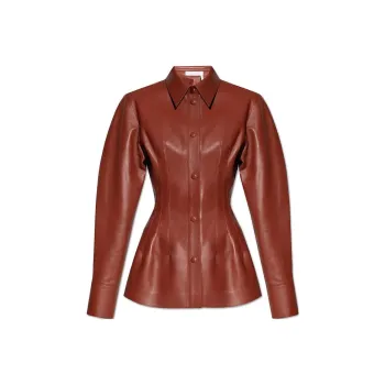 Chloé Leather Jackets Women's Brown
