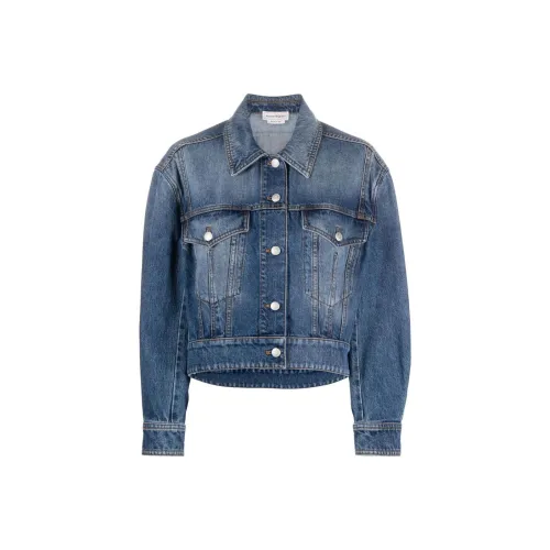 Alexander McQueen Cropped Denim Jacket