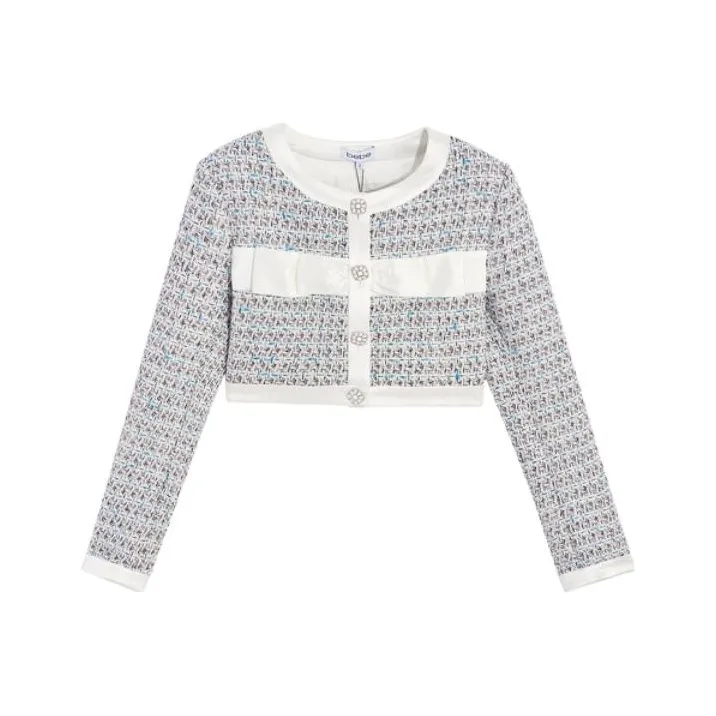 Bebe Cropped Coats Women's White Pink Black-0