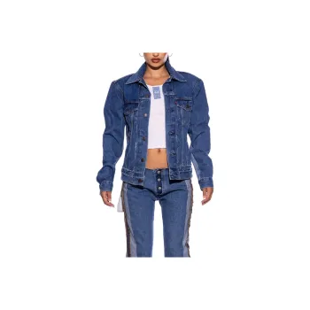 SAMI MIRO VINTAGE PORTERHOUSE TRUCKER JACKET IN DENIM Denim Jacket Women's Vintage Blue