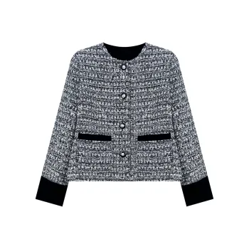 GZQJ Cropped Coats Women's Black