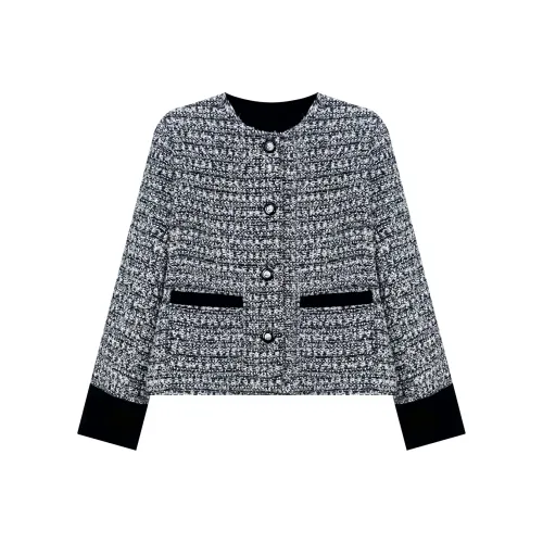 GZQJ Cropped Coats Women's Black