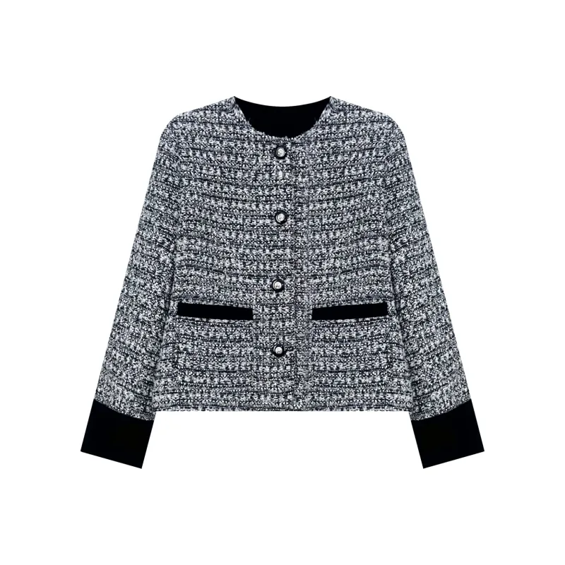 GZQJ Cropped Coats Women's Black-0