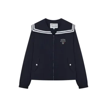 Teenie Weenie Cropped Coats Women's Navy Blue