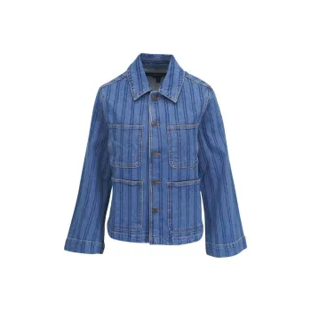 Veronica Beard Striped Denim Jacket
