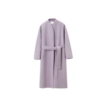 OVV Coats Women's Purple Gray Solid Color A9