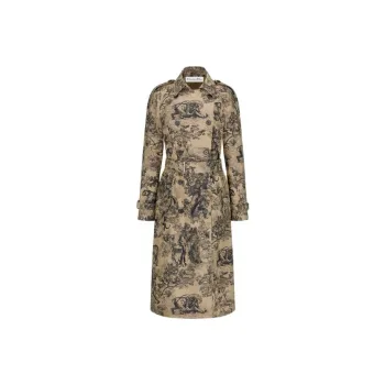 DIOR Trench Coats Women's Yellow