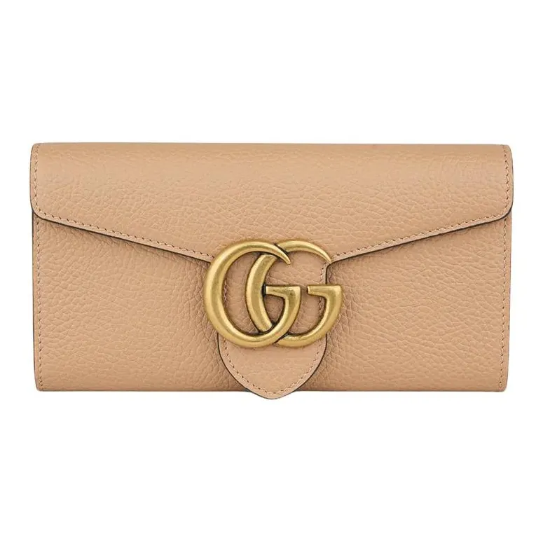 GUCCI Blondie Cow Leather Wallet Women's Nude Pink-0