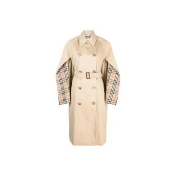 Burberry Check pattern Cotton Trench Coat