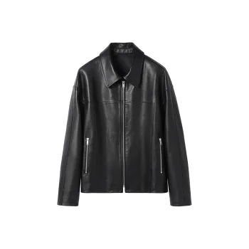 SINBOS Leather Jacket Women's Smoke Ink