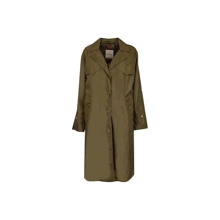 Moncler Trench Coats Women's Army Green-0
