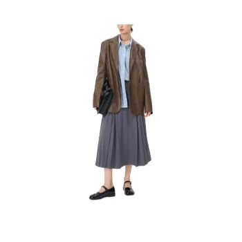 Self Who PU Leather Jacket Coat Women's
