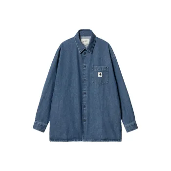 Carhartt WIP FW24 W' Glennon Shirt Jac Denim Jacket Women's Blue