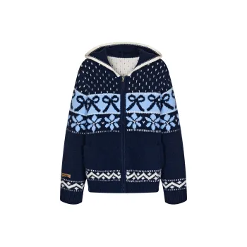 BETWEENAND Cropped Coats Women's Navy Blue
