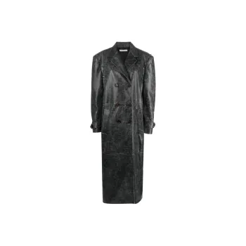Alessandra Rich Studded Leather Coat