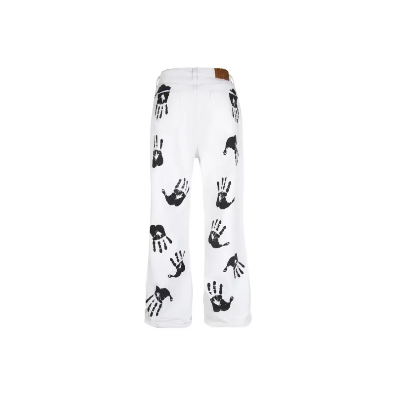 NOOING Jeans Unisex White-1