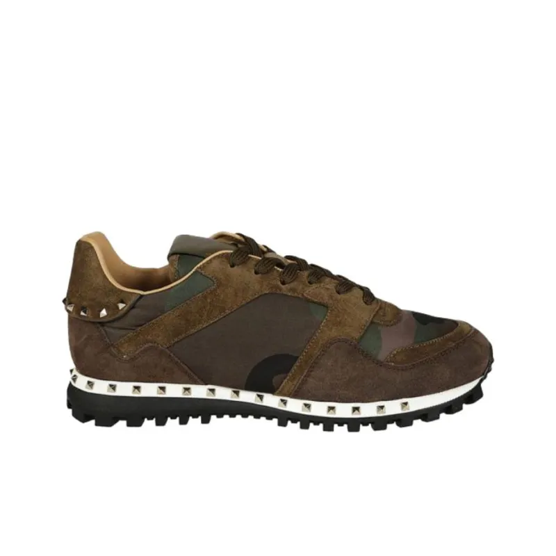 Valentino Low Top Casual Shoes Men's Dark Green-1