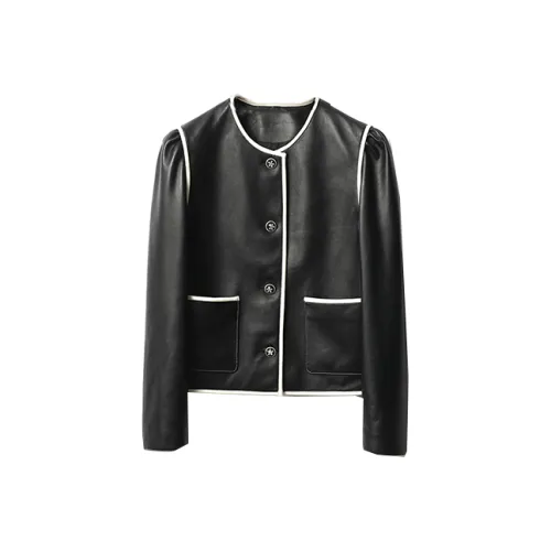 SINBOS Leather Jackets Women's Elegant Black