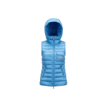 Moncler Logo Patch Zip Up Padded Gilet