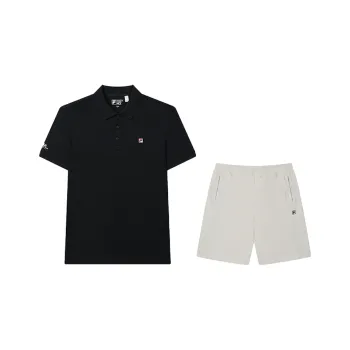 FILA Casual Sportswear Men's Jet Black Top+Beige Bottom
