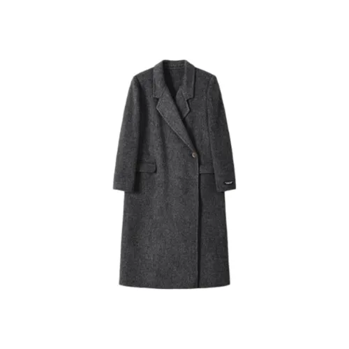 SHUXI Coat Women's Smoke Flower Gray