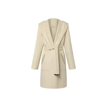 LOUIS VUITTON Reversible Signature Hooded Wrap Coat