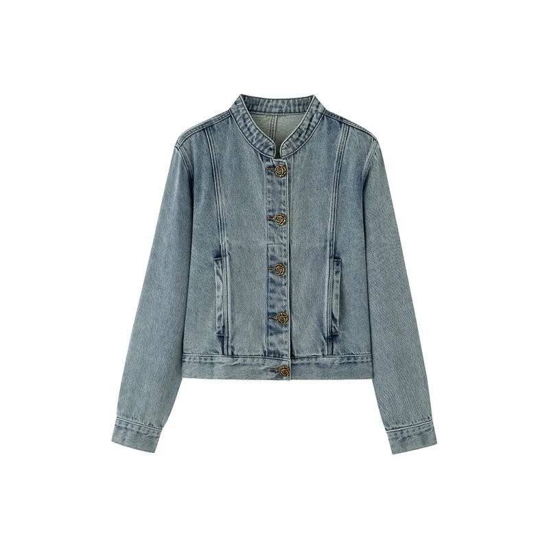 Luqingyi Denim Jacket Women's Blue-0