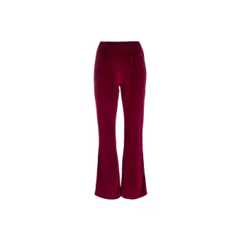 SONIA RYKIEL Logo-embellished Velvet Flared Trousers