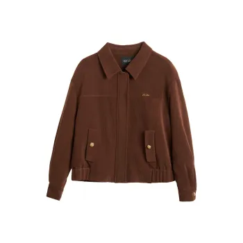 Olrain Cropped Coats Women's Mocha