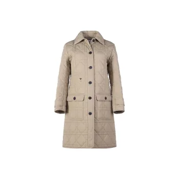 DIOR Puffer Jacket Coat Women's Beige Khaki