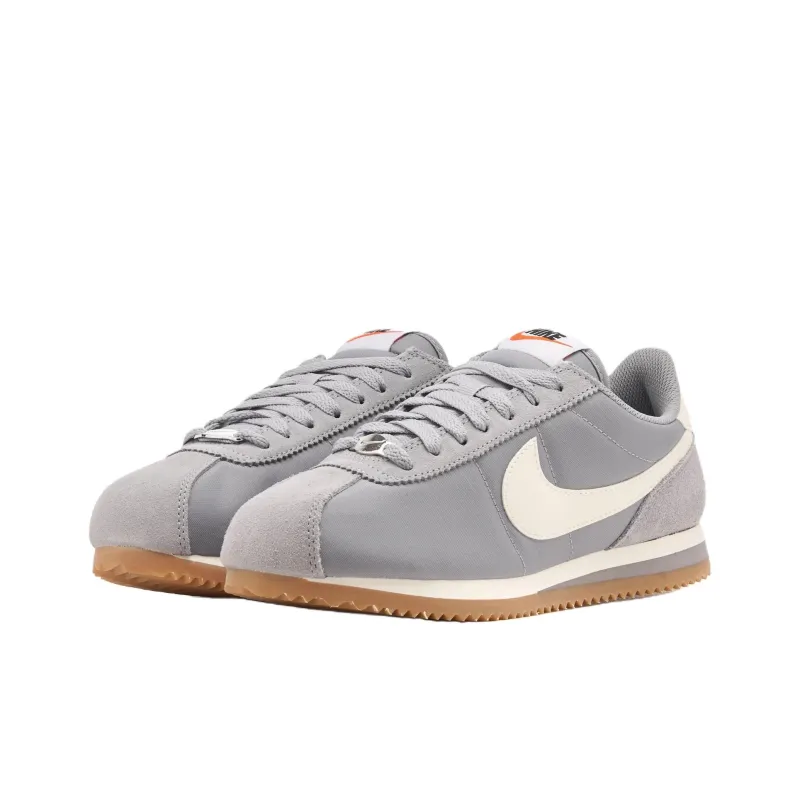 Nike Cortez Textile Cement Grey Gum Light Brown Safety Orange Sail Women's-3