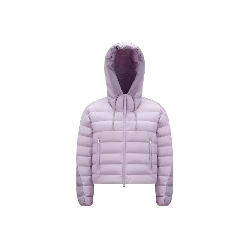 Moncler Cropped Coats Women's Lilac-0