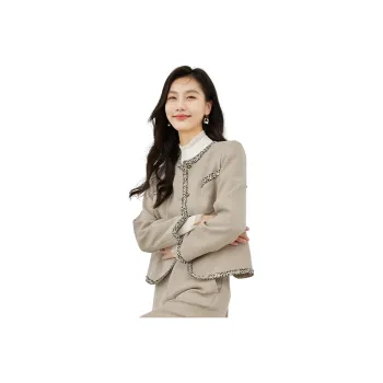 VIMLY Cropped Coats Women's Oat
