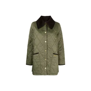 BARBOUR Puffer Jackets Women's Olive Green