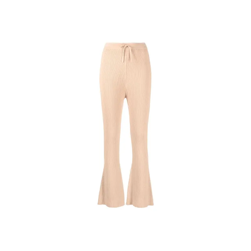 NANUSHKA Ribbed Knitted Cropped Pants-0