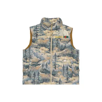 GUCCI X The North Face Padded Vest Forest Print
